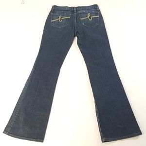 bebe Womens Distressed Denim Blue Jeans Stretch